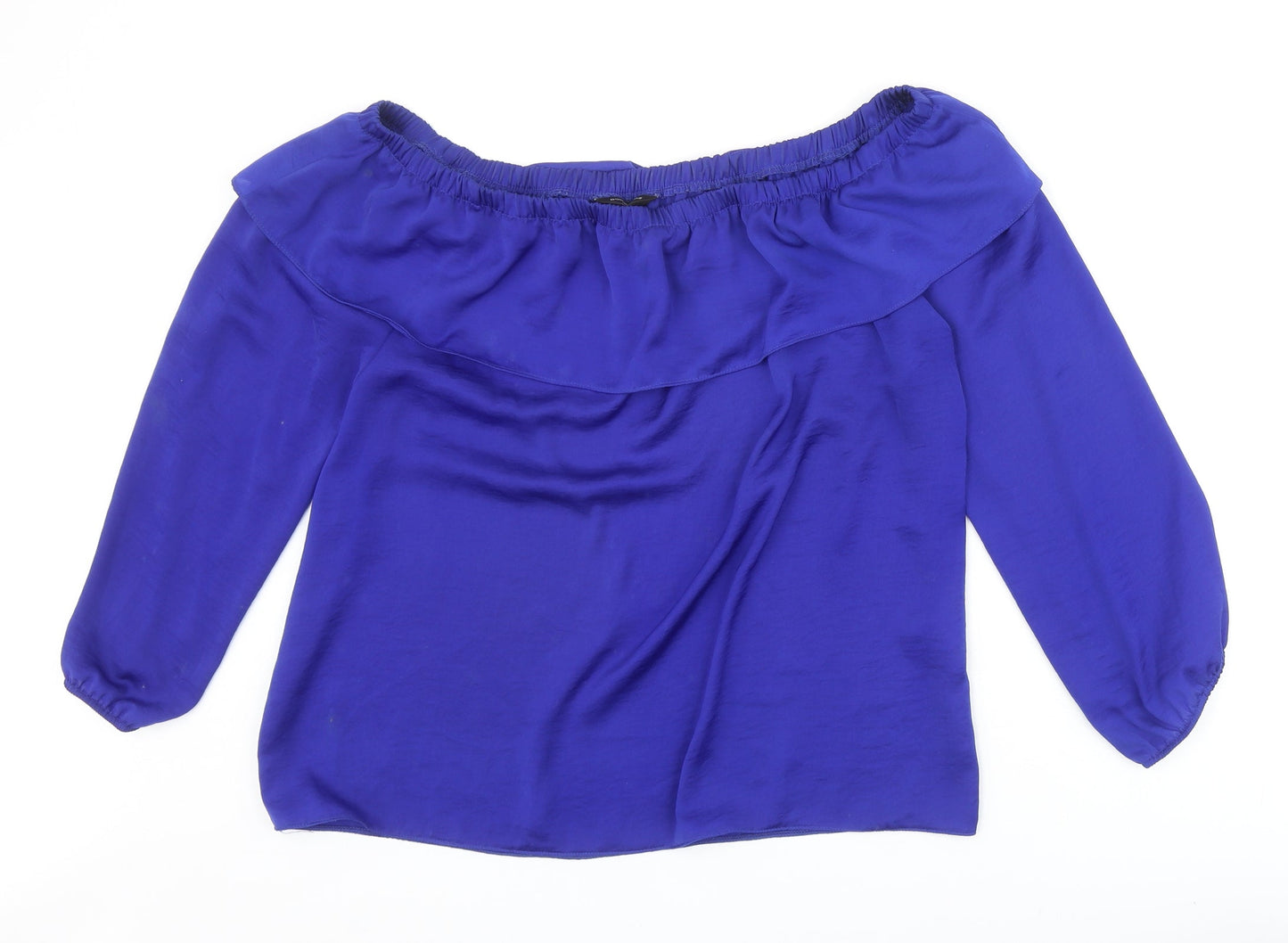 Womens UK Size 14 Dorothy Perkins Blue Basic Blouse