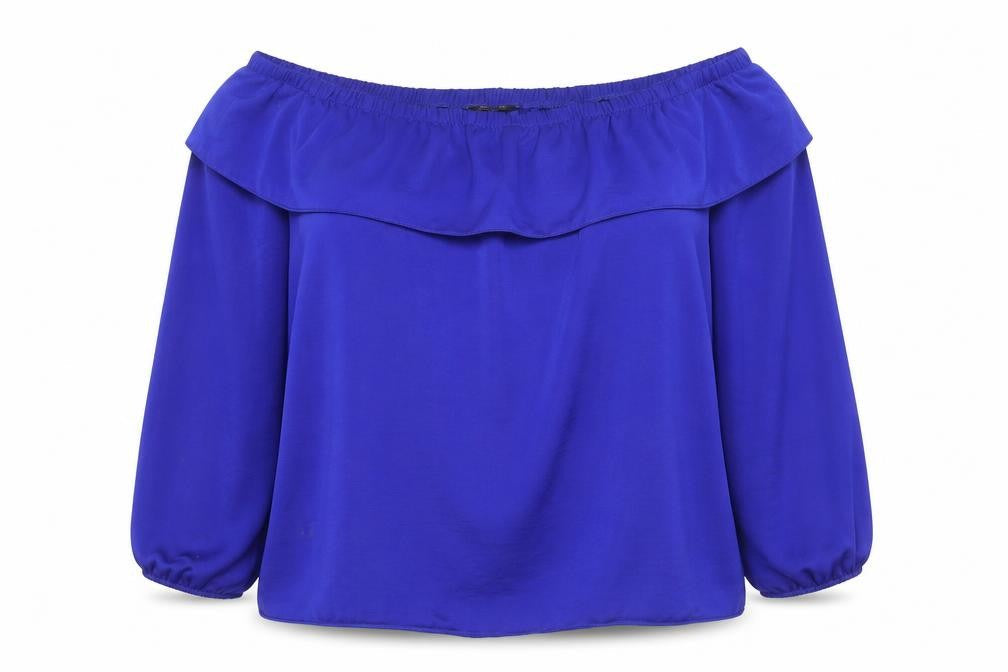 Womens UK Size 14 Dorothy Perkins Blue Basic Blouse