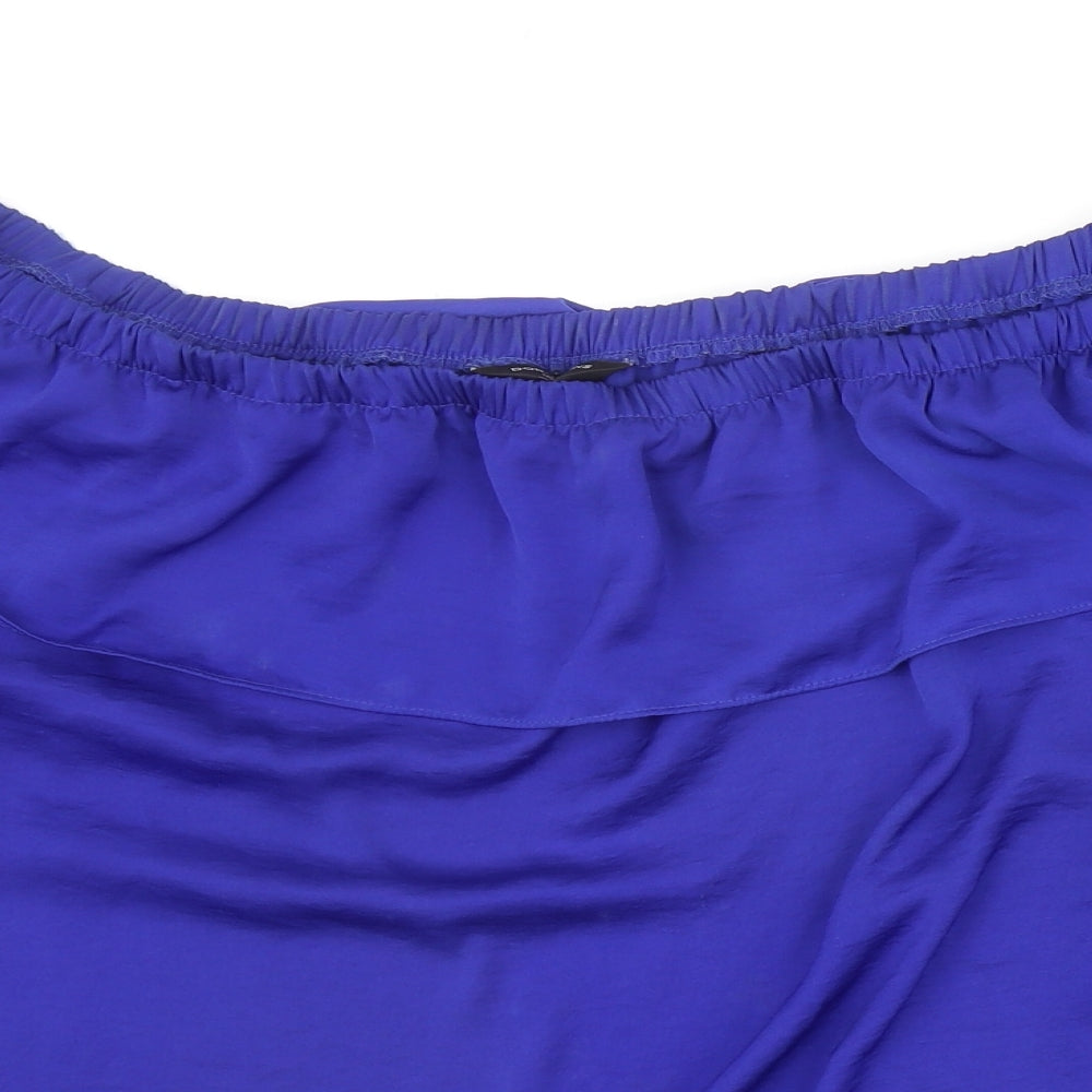 Womens UK Size 14 Dorothy Perkins Blue Basic Blouse