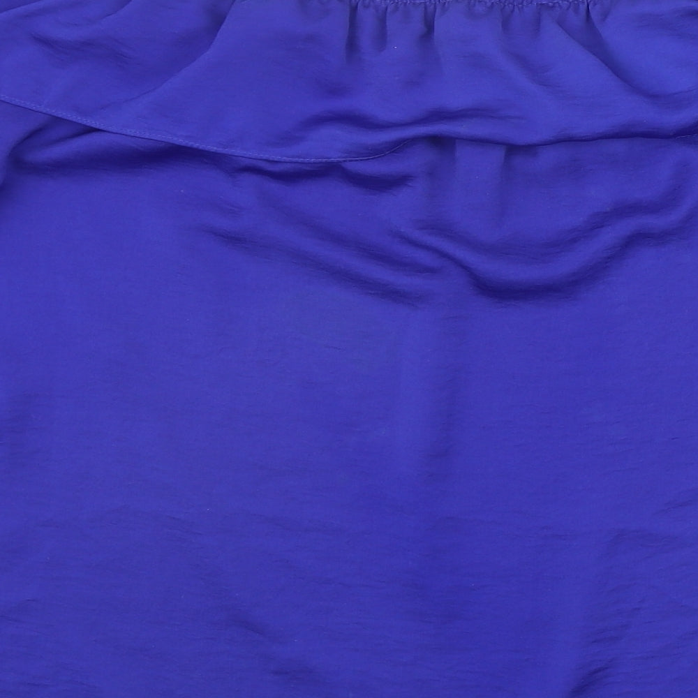 Womens UK Size 14 Dorothy Perkins Blue Basic Blouse