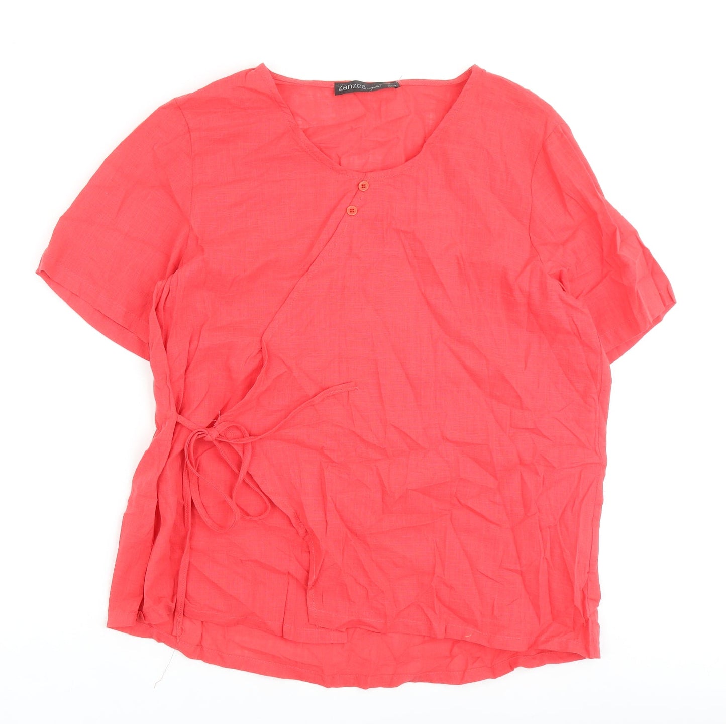 Womens UK Size 3XL Zanzea Red Basic Blouse