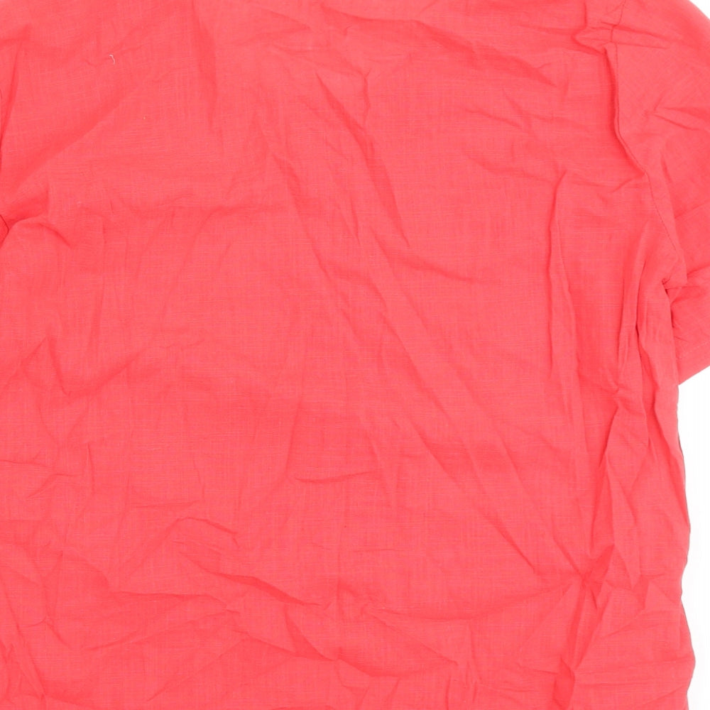 Womens UK Size 3XL Zanzea Red Basic Blouse
