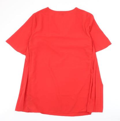 Womens UK Size 16 Capsule Red Basic T-Shirt