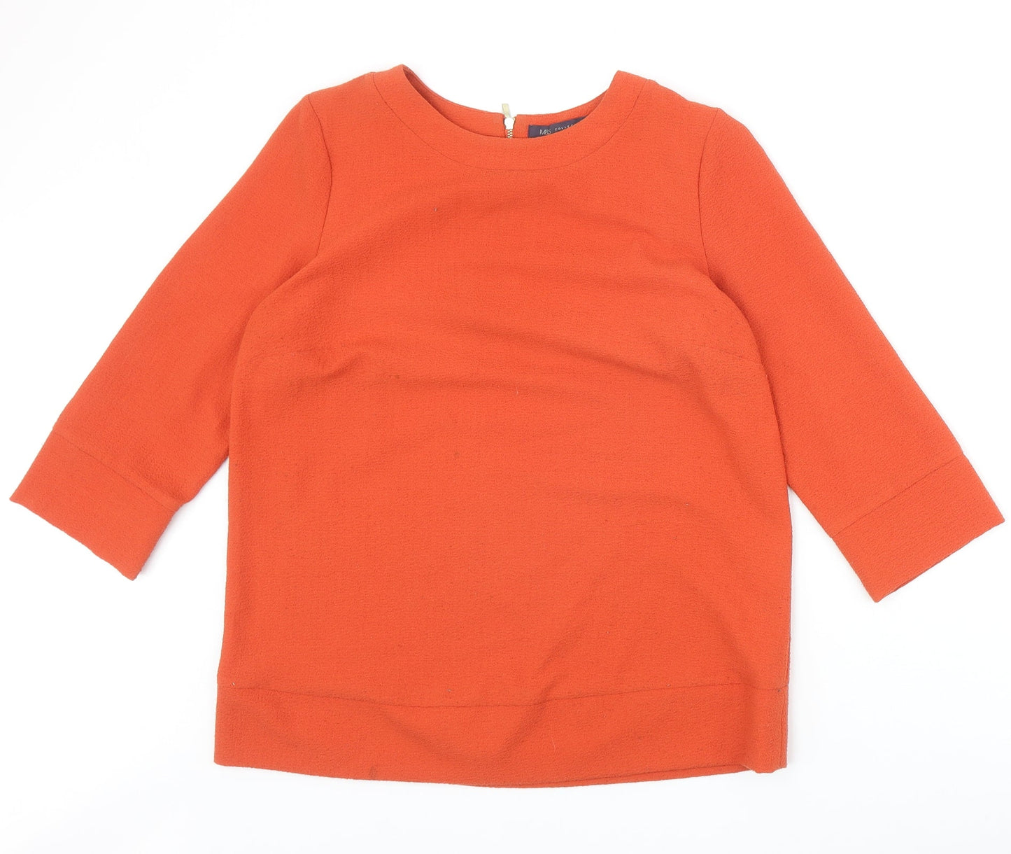 Womens UK Size 10 Marks and Spencer Orange Basic Blouse