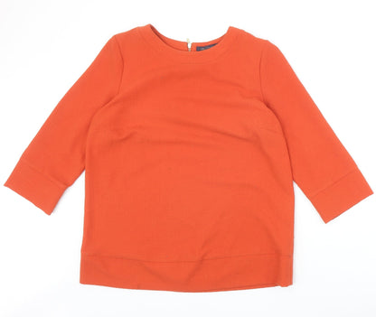 Womens UK Size 10 Marks and Spencer Orange Basic Blouse