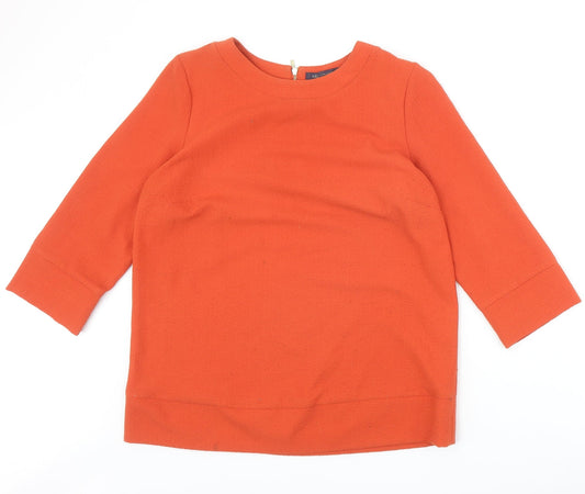 Womens UK Size 10 Marks and Spencer Orange Basic Blouse