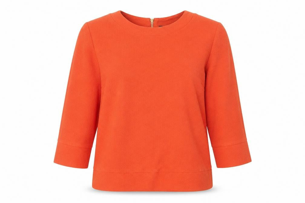 Womens UK Size 10 Marks and Spencer Orange Basic Blouse