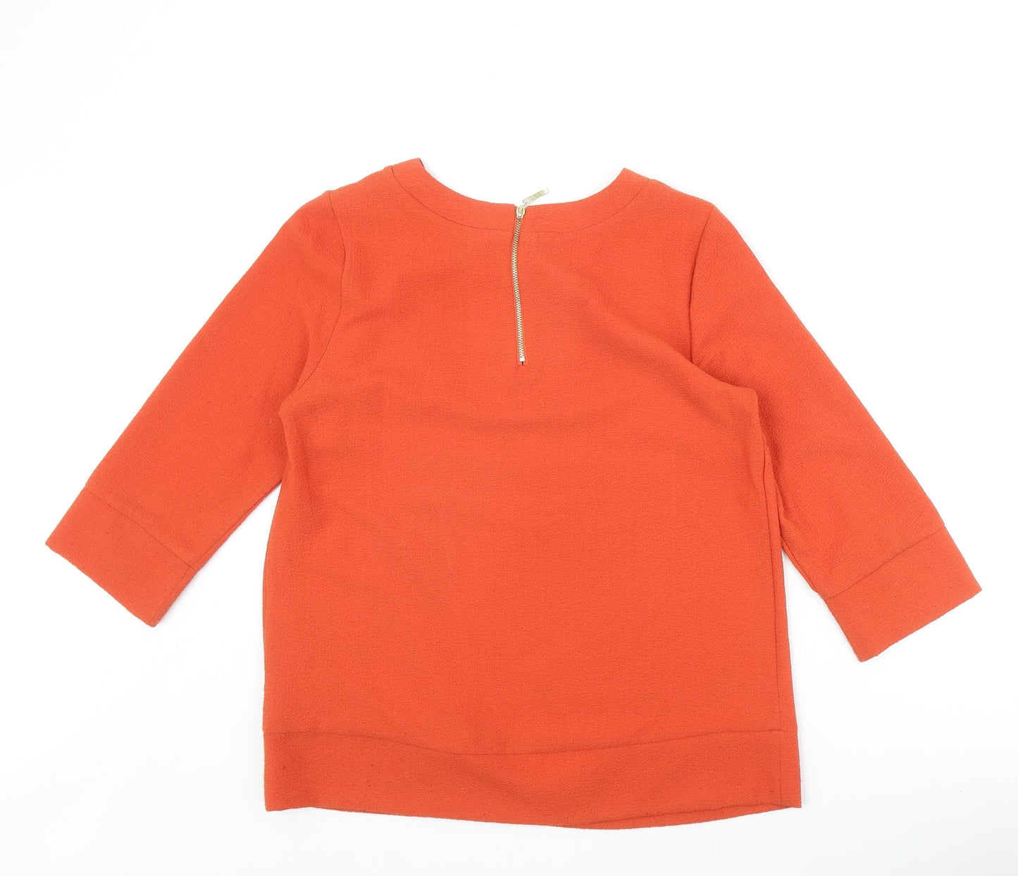 Womens UK Size 10 Marks and Spencer Orange Basic Blouse