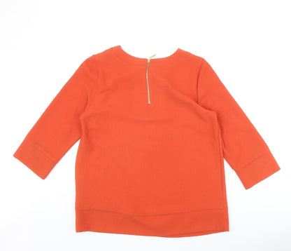 Womens UK Size 10 Marks and Spencer Orange Basic Blouse