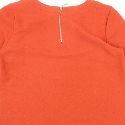 Womens UK Size 10 Marks and Spencer Orange Basic Blouse