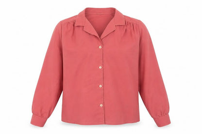 Womens UK Size 6 Preworn Red Basic Button-Up