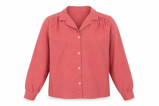 Womens UK Size 6 Preworn Red Basic Button-Up