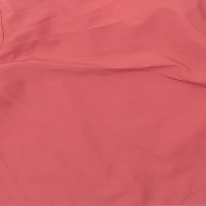 Womens UK Size 6 Preworn Red Basic Button-Up