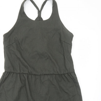 Etam Womens Green Polyester Tank Dress Size L Round Neck Pullover