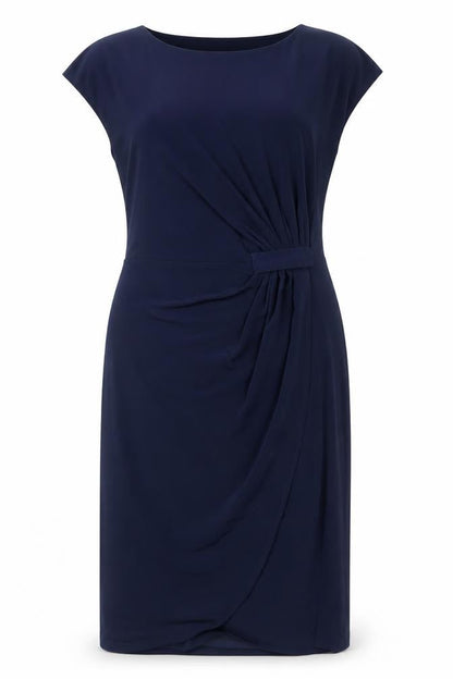 Marks and Spencer Womens Blue Polyester A-Line Size 14 Round Neck Pullover