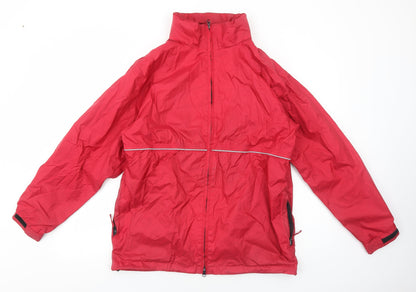 Mens UK Size M Outdoor Time Red Rain Coat