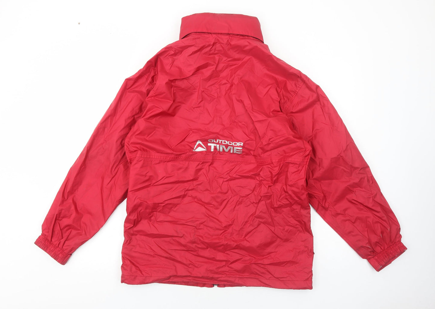 Mens UK Size M Outdoor Time Red Rain Coat