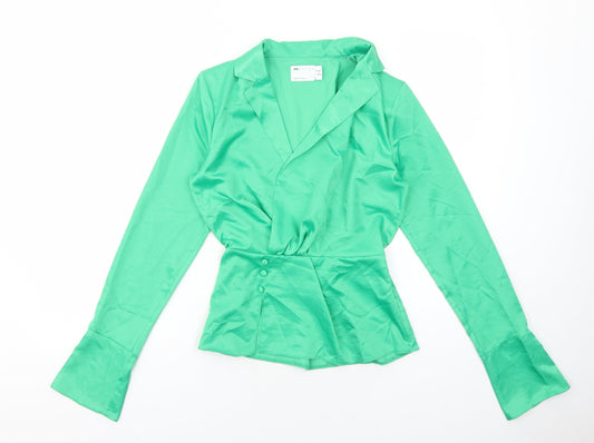 Womens UK Size 8 ASOS Green Basic Blouse