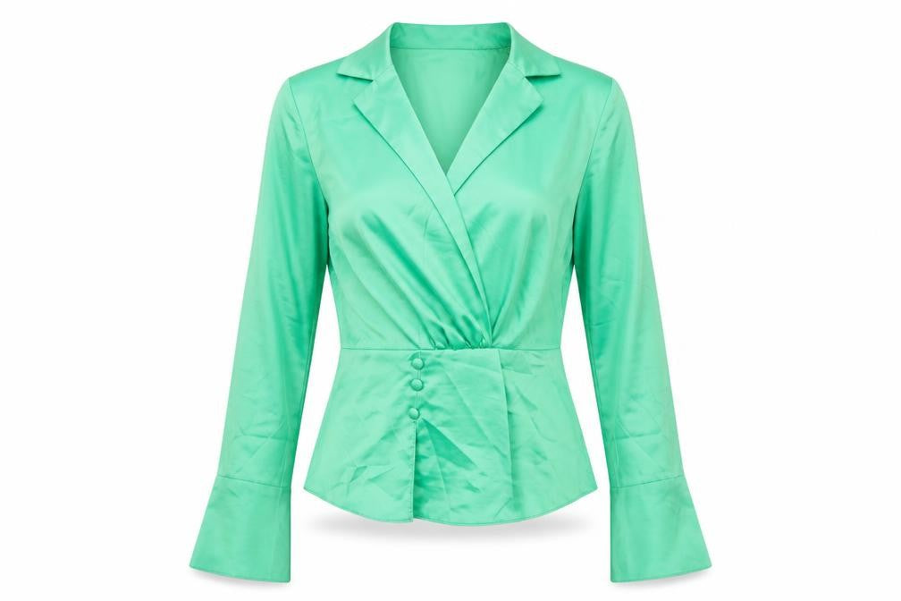 Womens UK Size 8 ASOS Green Basic Blouse