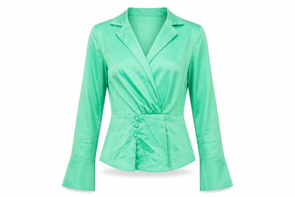 Womens UK Size 8 ASOS Green Basic Blouse