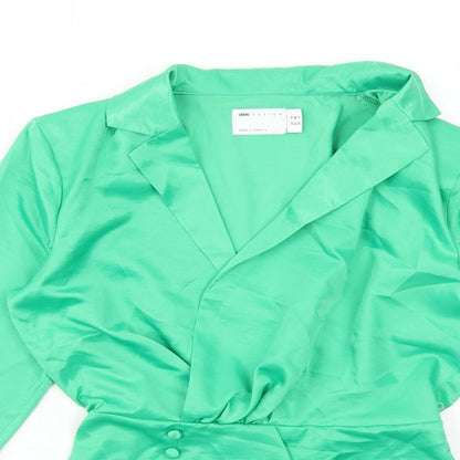 Womens UK Size 8 ASOS Green Basic Blouse