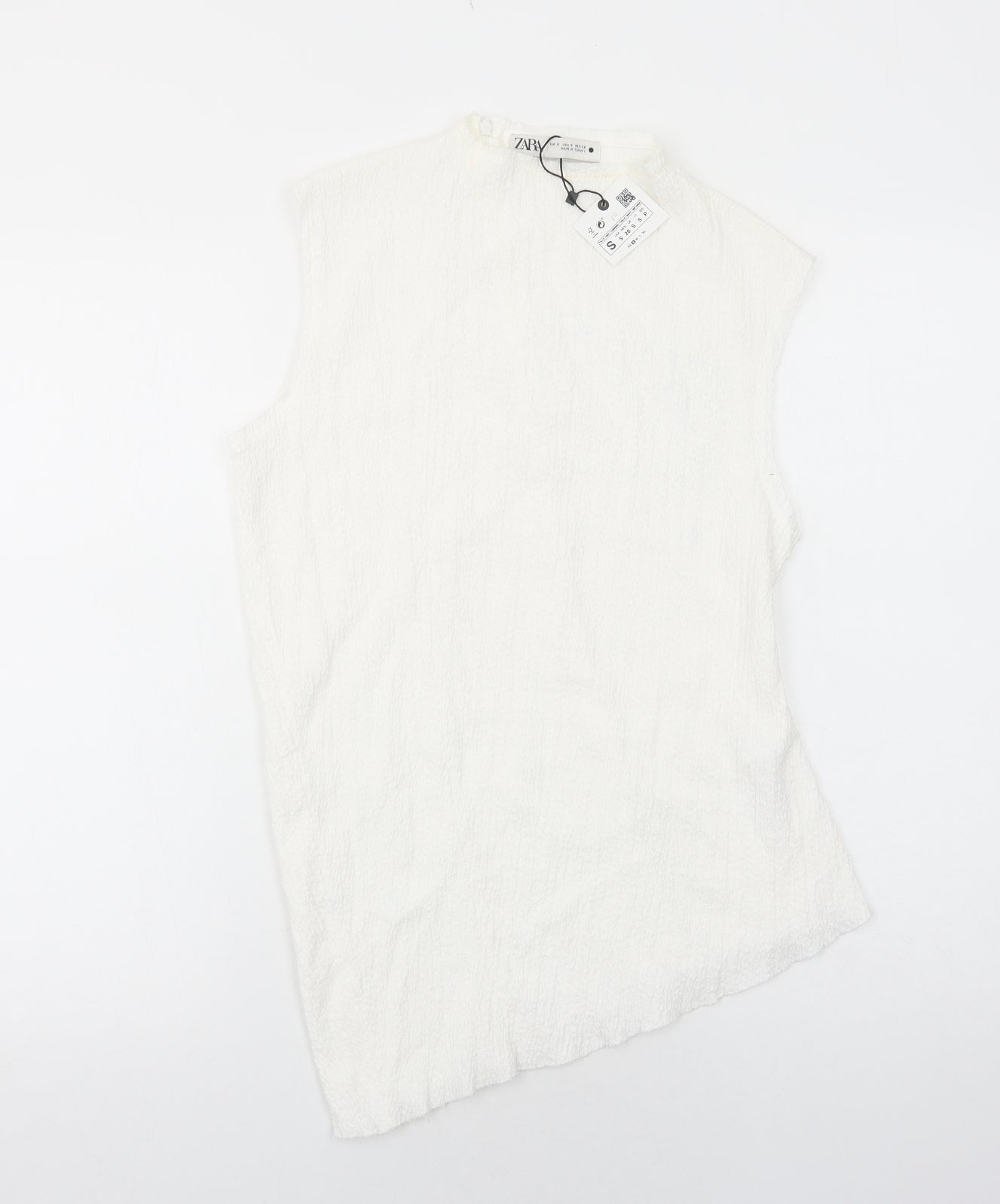 Womens UK Size S Zara White Basic Blouse