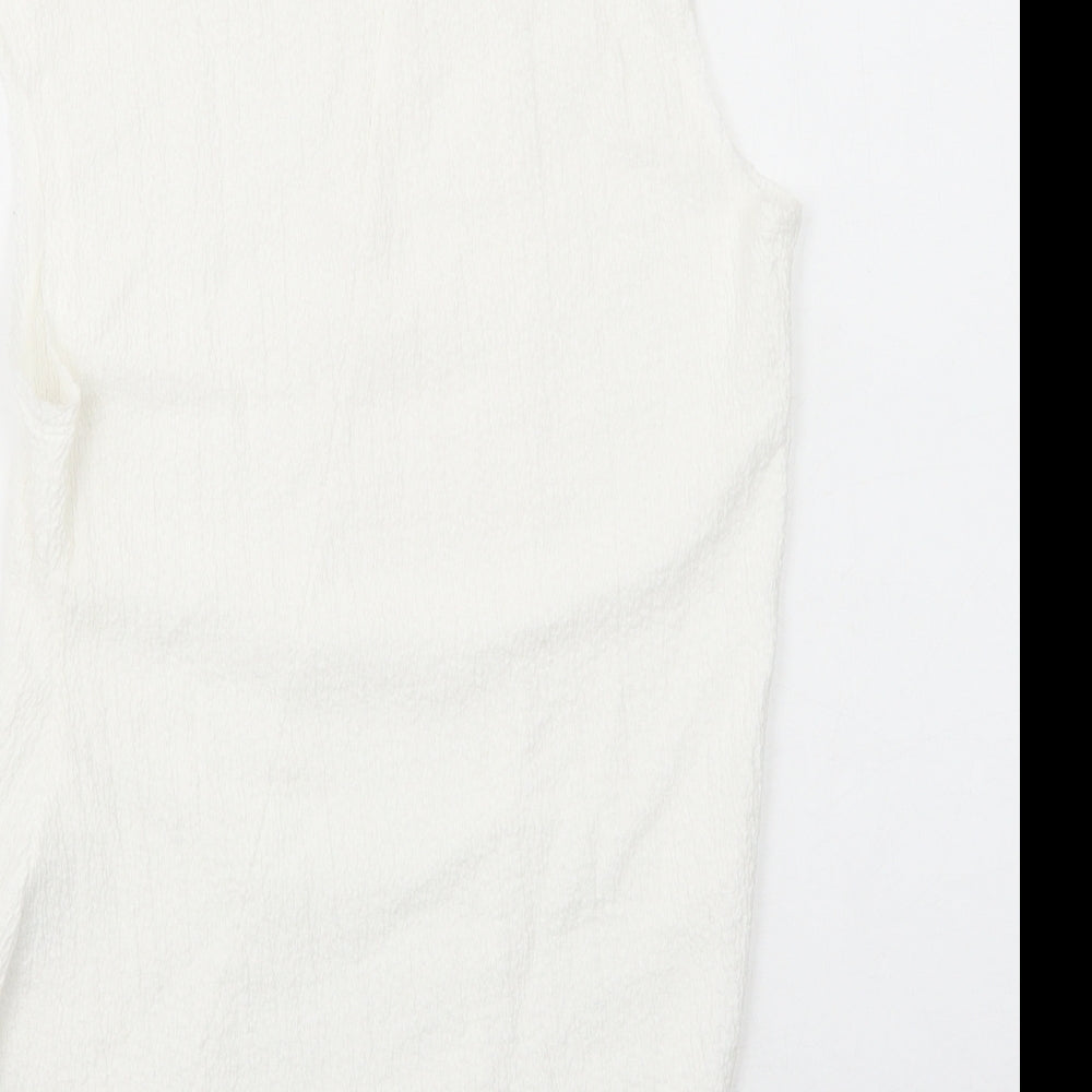 Womens UK Size S Zara White Basic Blouse