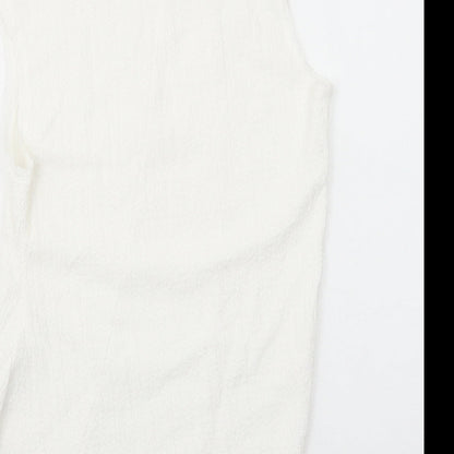 Womens UK Size S Zara White Basic Blouse