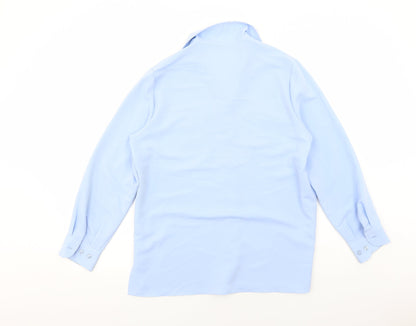 Womens UK Size 12 Marks and Spencer Blue Basic Button-Up