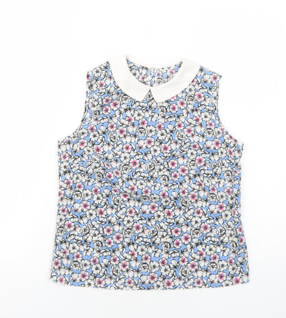 Womens UK Size S Preworn Blue Basic Tank