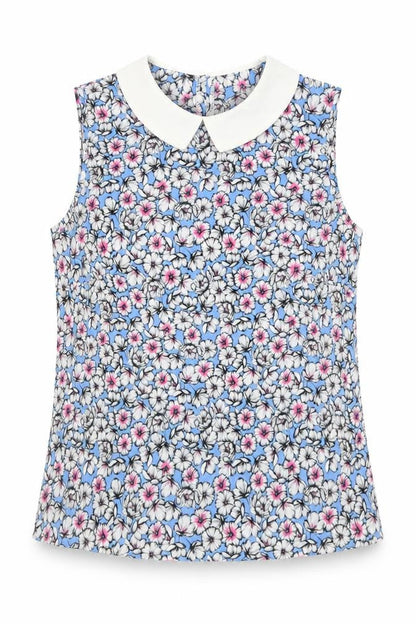 Womens UK Size S Preworn Blue Basic Tank