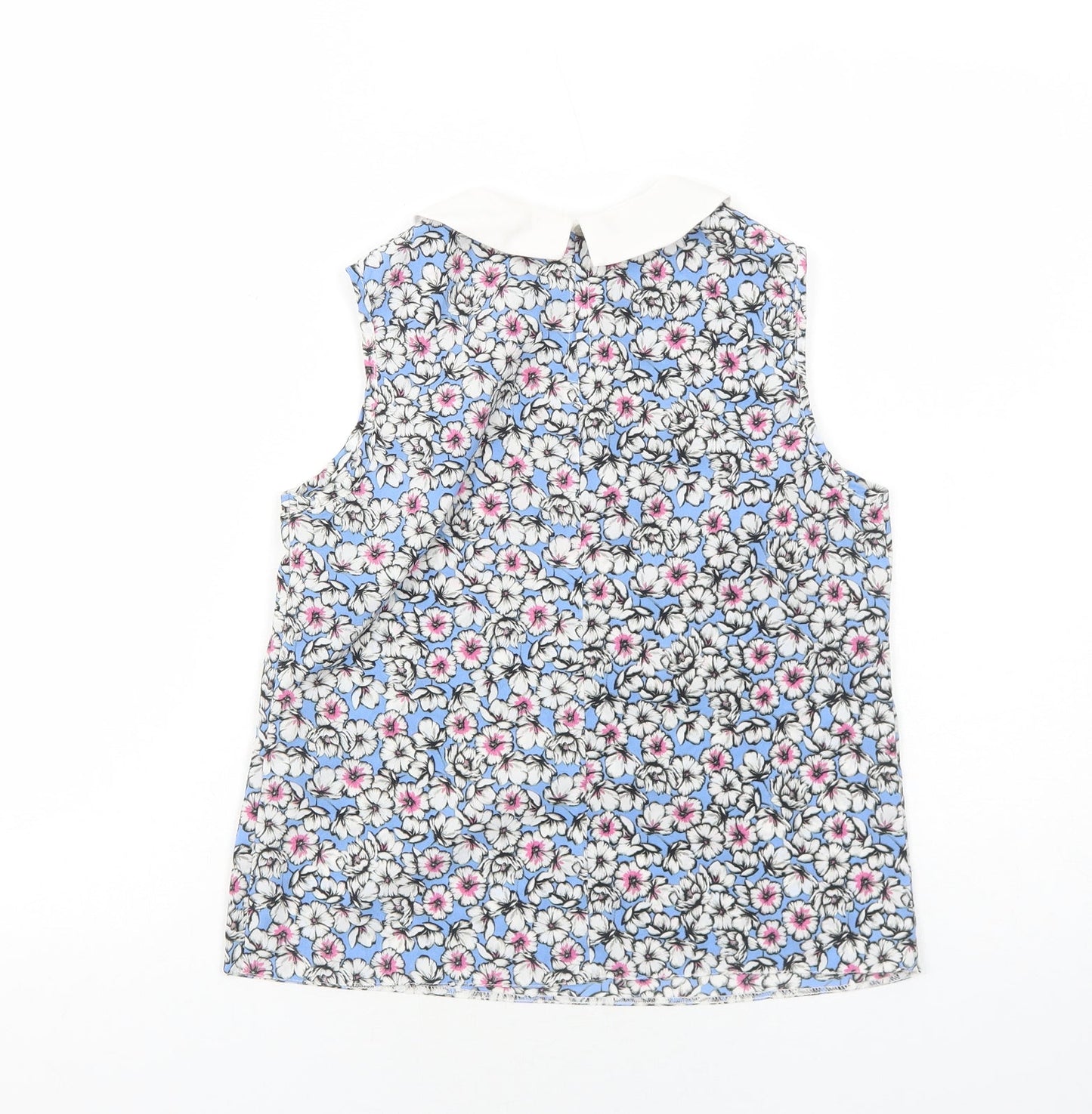 Womens UK Size S Preworn Blue Basic Tank