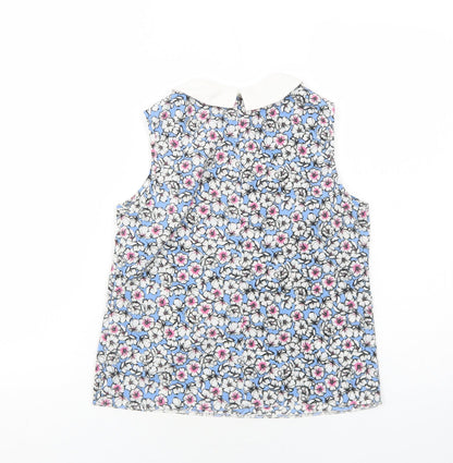Womens UK Size S Preworn Blue Basic Tank