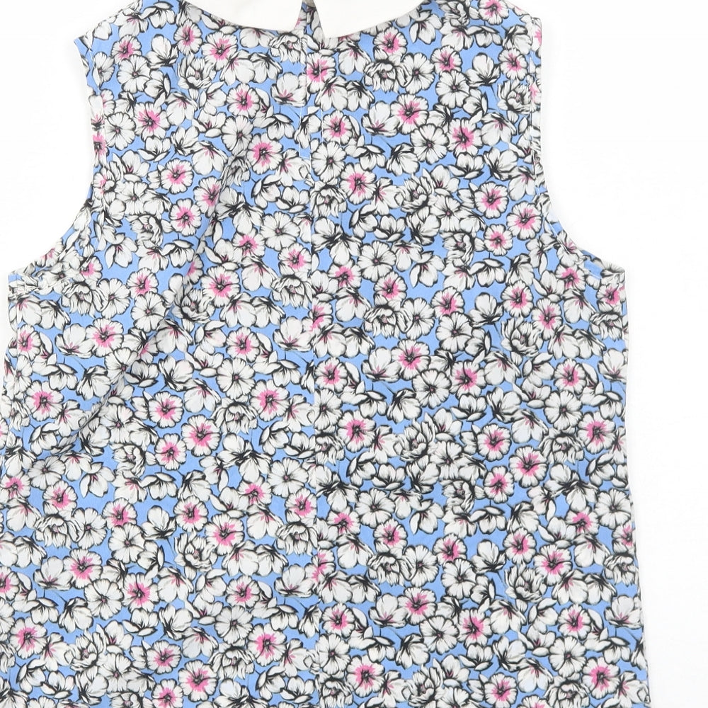 Womens UK Size S Preworn Blue Basic Tank