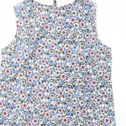 Womens UK Size S Preworn Blue Basic Tank