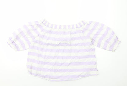 Womens UK Size 12 Marks and Spencer Purple Basic Blouse