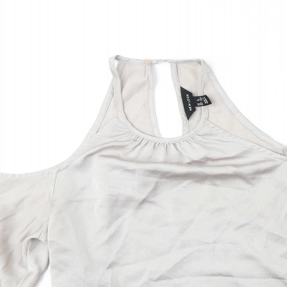 Womens UK Size 6 New Look Beige Basic Tank