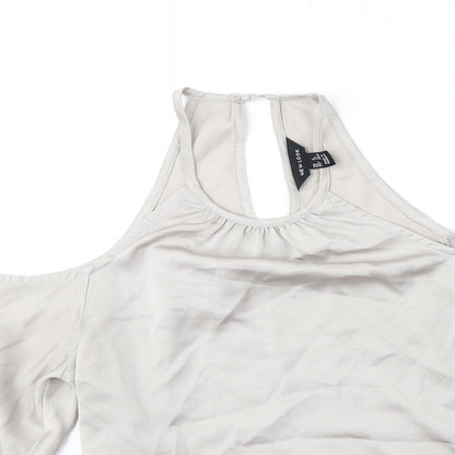 Womens UK Size 6 New Look Beige Basic Tank