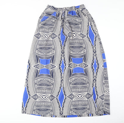 Atmosphere Womens Blue Geometric Polyester Maxi Skirt Size 6