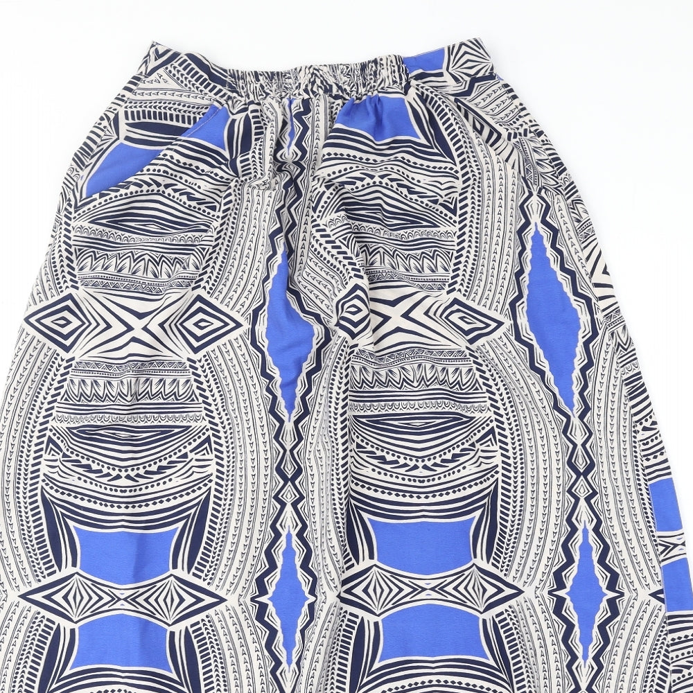 Atmosphere Womens Blue Geometric Polyester Maxi Skirt Size 6