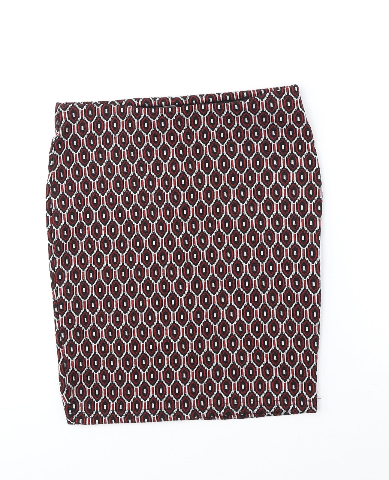 Primark Womens Black Geometric Polyester Straight & Pencil Skirt Size 4XL