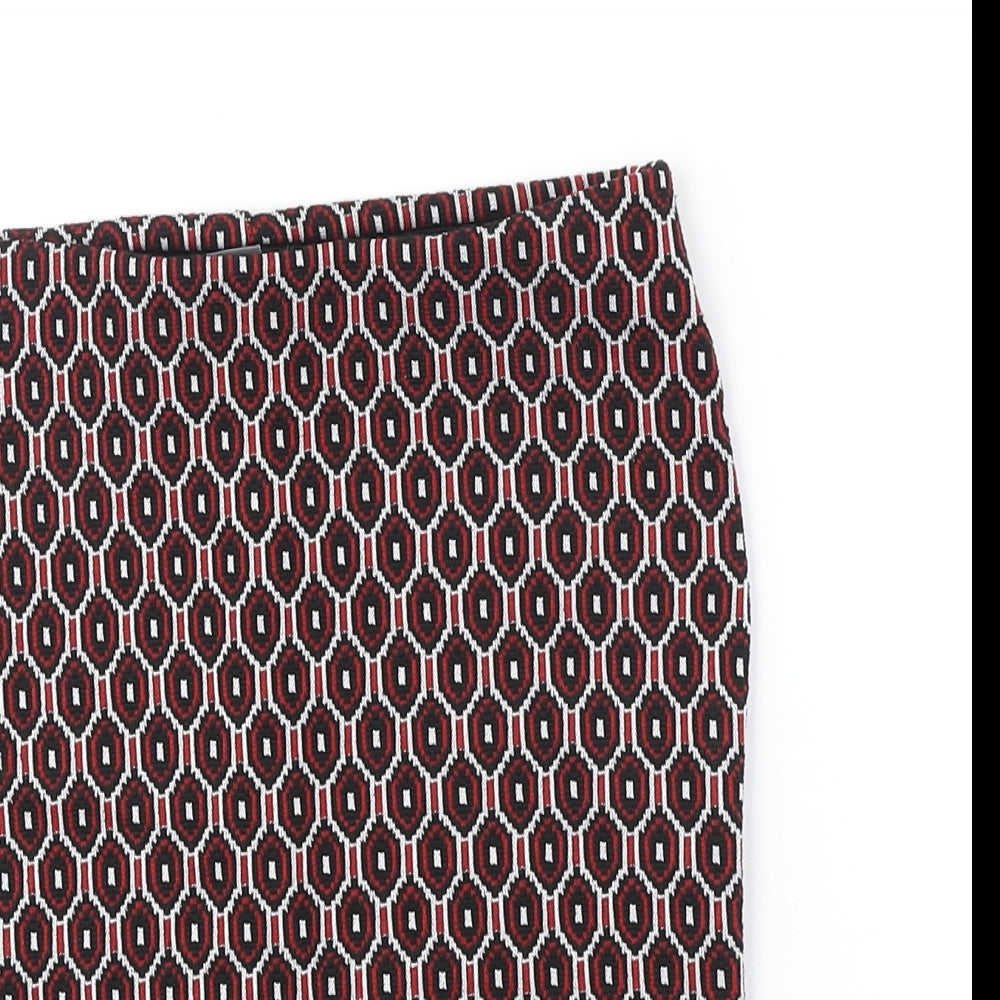 Primark Womens Black Geometric Polyester Straight & Pencil Skirt Size 4XL