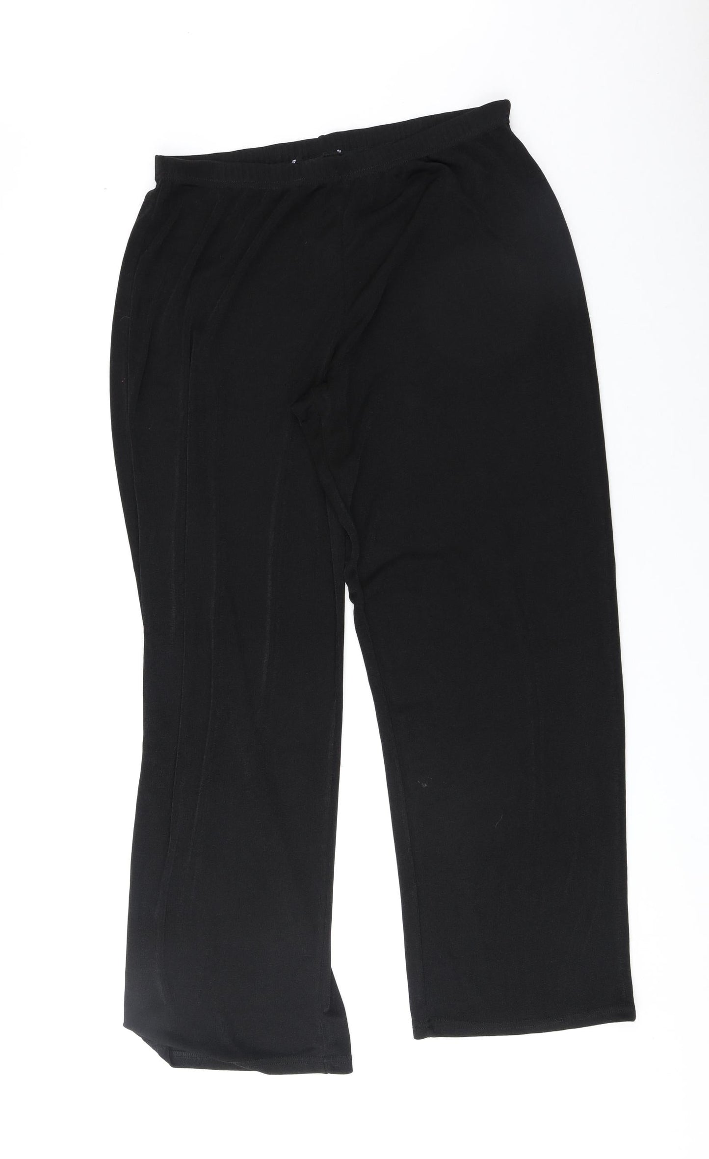 Womens UK Size 16 Preworn Regular Fit  Black Trousers