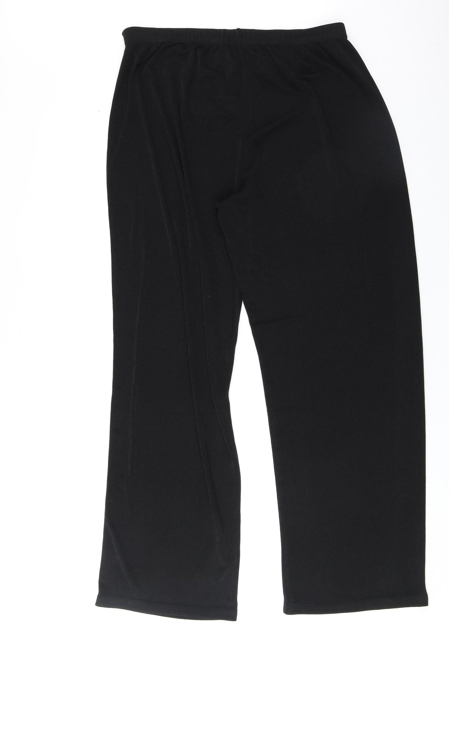 Womens UK Size 16 Preworn Regular Fit  Black Trousers