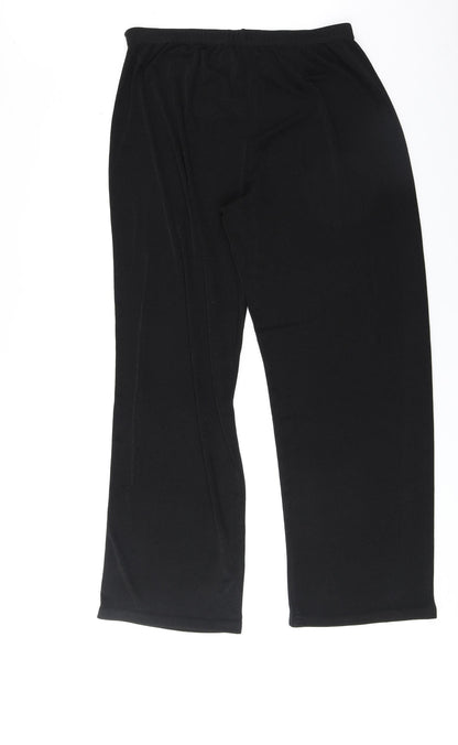 Womens UK Size 16 Preworn Regular Fit  Black Trousers