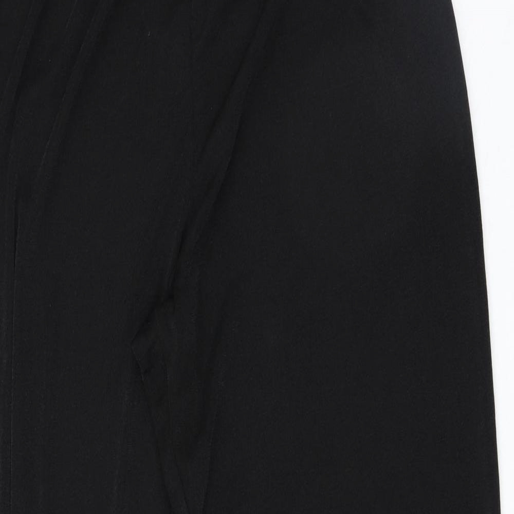 Womens UK Size 16 Preworn Regular Fit  Black Trousers
