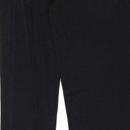 Womens UK Size 16 Preworn Regular Fit  Black Trousers