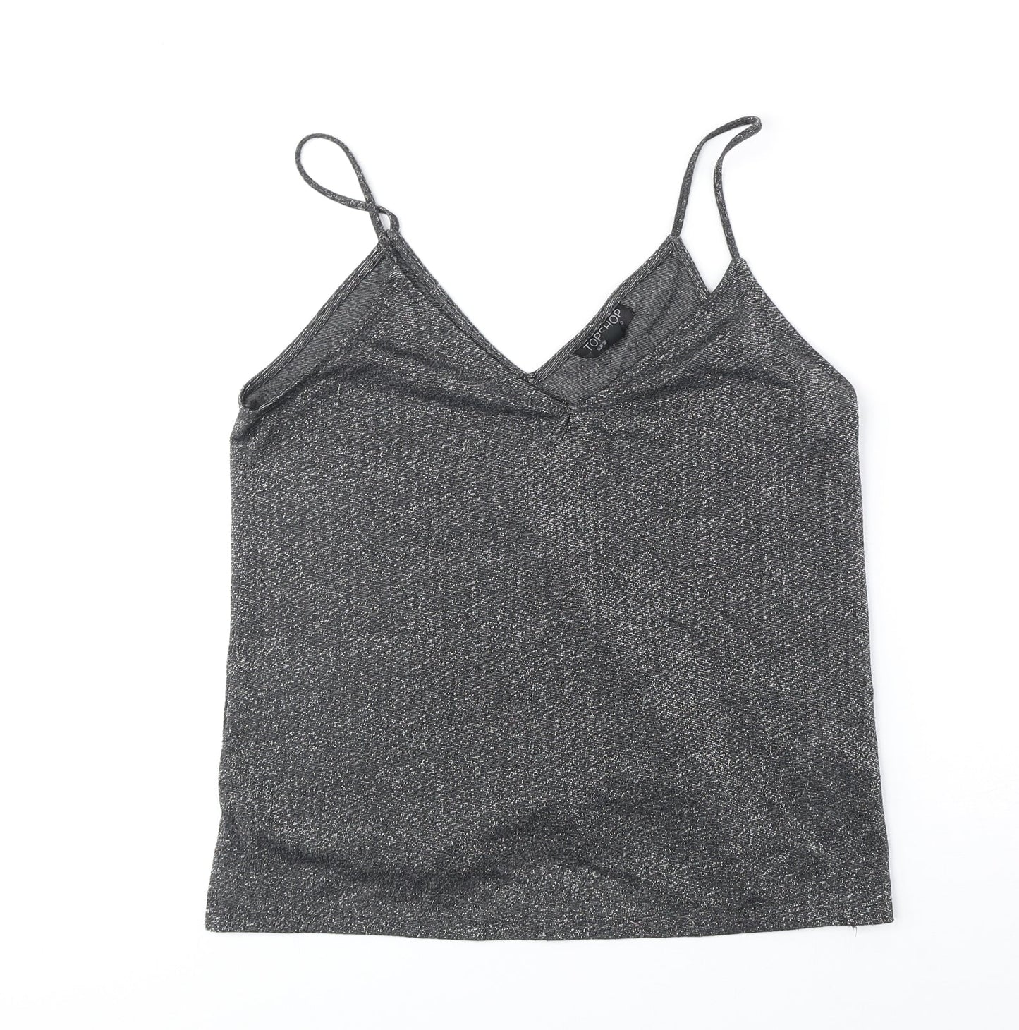 Womens UK Size 10 Topshop Black Camisole Tank