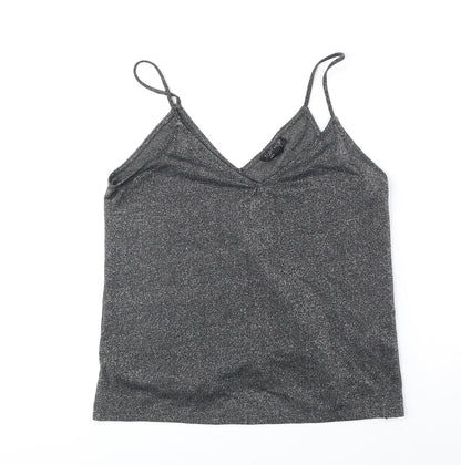 Womens UK Size 10 Topshop Black Camisole Tank