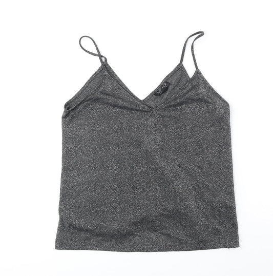 Womens UK Size 10 Topshop Black Camisole Tank